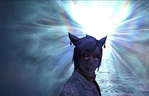 Baj'a stands before A Glowing Portal. Because magic.